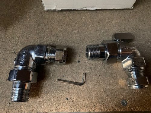 Bisque radiator valves angled - valves,