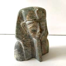 Egyptian Stone Carved Sphinx | Sculpture Bust / Head | Figure - 12 cm