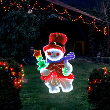 Large LED Rope Light Snowman