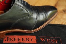 Jeffery West Dark Blue Leather Oxford Brogue Shoes UK 10.5 US 11.5 EU 44.5