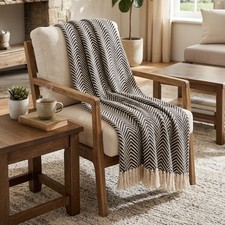 Cotton Herringbone Throw Large