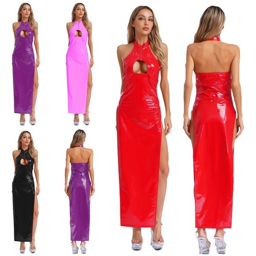 Women wet look pvc leather - women,