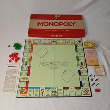 Waddingtons Monopoly Board Game 1961  Classic Vintage Red 100% Complete