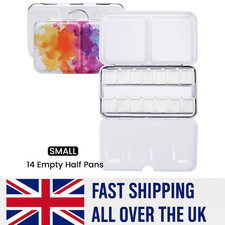 Empty Watercolor Palette With Full/Half Pans Watercolor Metal Tin Empty Palette