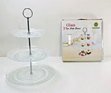 Ariana Homeware, 3 Tier Round Glass Cake Stand