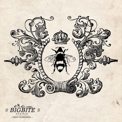 Water decal vintage queen bee - vintage,