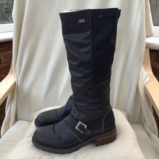 LADIES REIKER BLACK FAUX FUR LINED REIKERTEX BOOTS SIZE 6 / 39