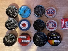 AIR GUN PELLETS COLLECTORS TINS BOX X 7 ELEY WASP MARKSMAN MILBRO 1.77 2.2 PACK