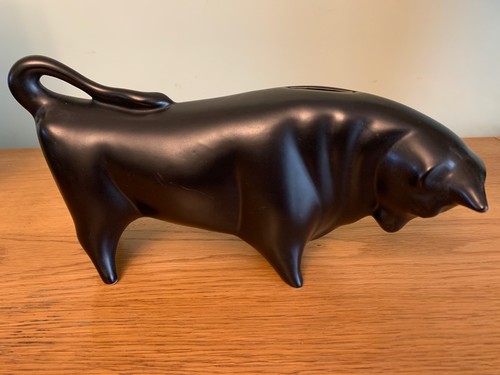 Vintage matt black money box - vintage,