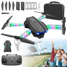 Mini Drone with 2 Cameras HD FPV Foldable RC Quadcopter with WiFi & LED Lights