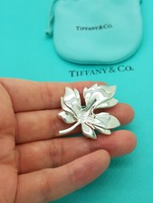 Tiffany & Co. 1985 Sterling Silver  Maple Leaf Pin Brooch, Very RARE