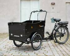 AMCargoBikes Deluxe Tadpole Cargo Electric Tricycle 9Ah 36v 6 Speed Shimano -Blk