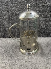 La Cafetiere 8 Cup Glass Chrome Silver Coffee Maker French Press 1L Made in UK