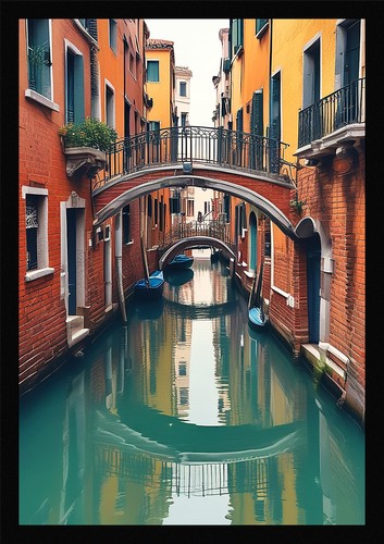 Intimate venice canals framed - venice,