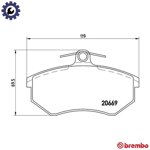 Brake pad set disc - p, 85