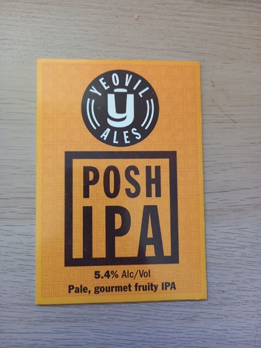 Yeovil ales posh ipa - yeovil, pump