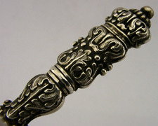 PRETTY FRENCH SOLID SILVER NEEDLE CASE c1825 ANTIQUE NEEDLEWORK SEWING GEORGIAN