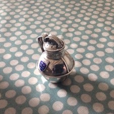 1905 Novelty Solid Sterling  Silver Guernsey / Jersey  Jug  Pepper Pot