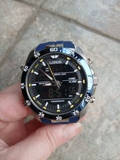 Men's Lorus Ana digi watch Z021-X007 Blue Dial Strap