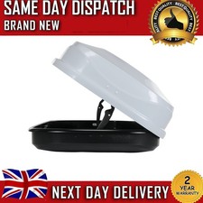 Car Roof Box 430 litre Extra Large Roof Storage in New White Carrier Gloss white