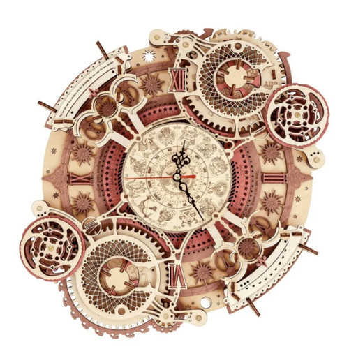 Robotime wooden wall - wooden, clock