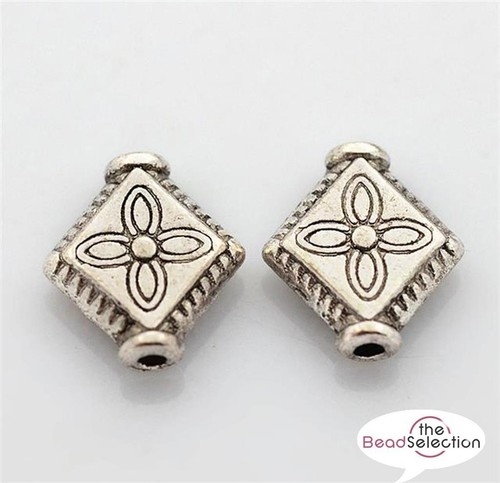 Tibetan silver flat diamond - tibetan,