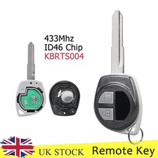 433 MHz For Suzuki Swift SX4 Alto Vitara Ignis 2 Button Remote Key Fob KBRTS004