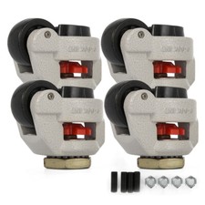 4pcs GD-80S Swivel Heavy Duty Machine Levelling Castors Wheels 2000kg Load New