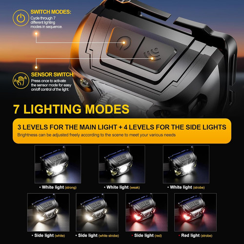 Rechargeable led head torch - rechargeable,