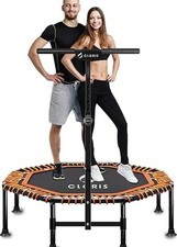 48'' Foldable Fitness Trampoline Rebounder with Adjustable Handle AUCTION