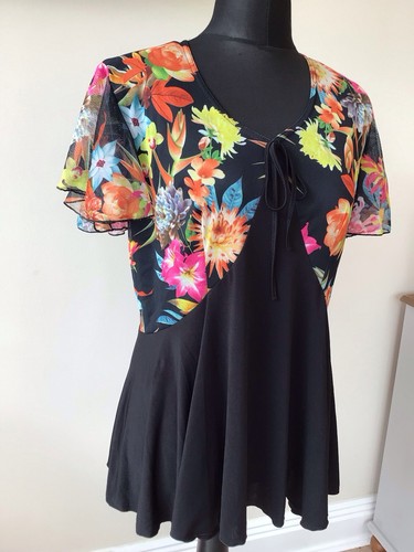 Afibel size black floral - 16/18,
