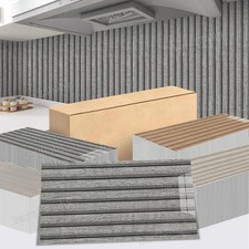 100PCS Self-Adhesive 3D Wood Slats PVC Cladding Wall Panels for Kitchen Bathroom