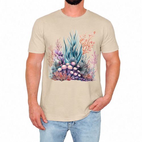 Coral reef mens shirt - coral,