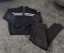 Boys Paul And Shark Age 10 100% wool jumper and next black jeans age 9