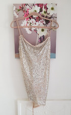 Zara Sequin Draped Backless