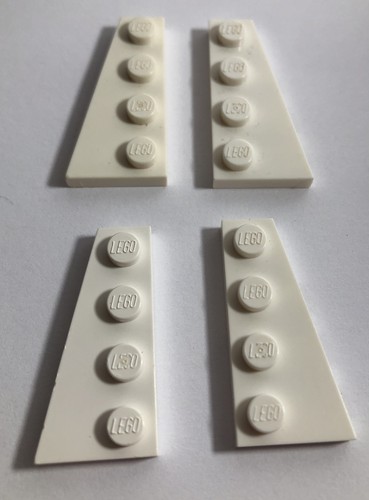 Lego white wedge - x, 4