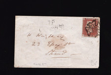 GB QV 1843 1d Penny Red Strand