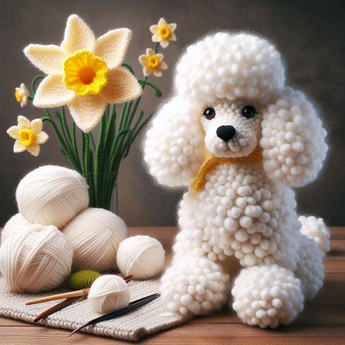 Luxury white poodle birthday - luxury,