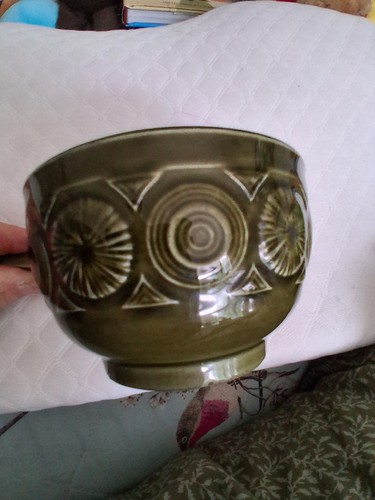 Vintage green cup - , by