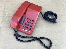 Vintage BT Red Viscount telecom push button phone telephone classic vintage