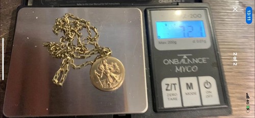 Solid 9ct gold - st, christopher