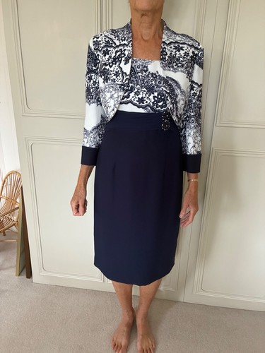 Elegant deep blue and - , ivory