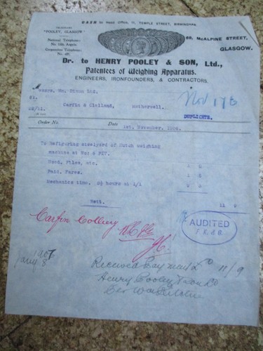 1906 henry pooley billhead - 1906,