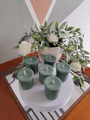 Olive green votive soy wax - olive,