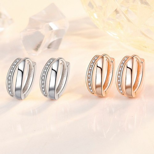Crystal huggie hoop - crystal,