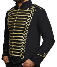 Mens Hussar Jacket Steampunk Napoleon Military Drummer Prade Jacket Lightweight