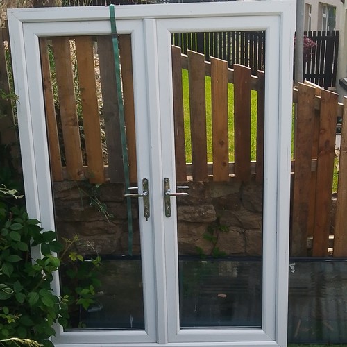 White upvc french - white,