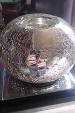 Debenhams Crackle Effect Tea Light Holder 