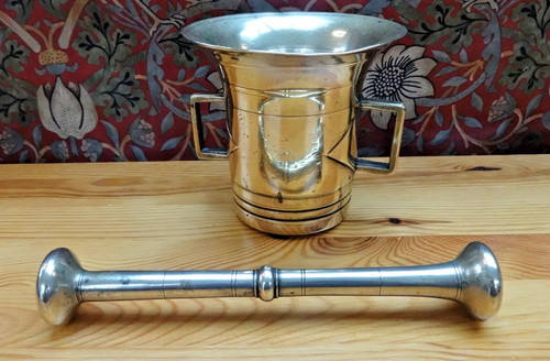 Antique brass pestle - antique,