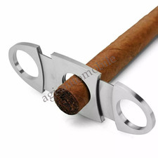 Top Quality Cigar Cutter 304 Stainless Steel Pocket Double Cutting Tool & Case